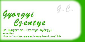 gyorgyi czentye business card
